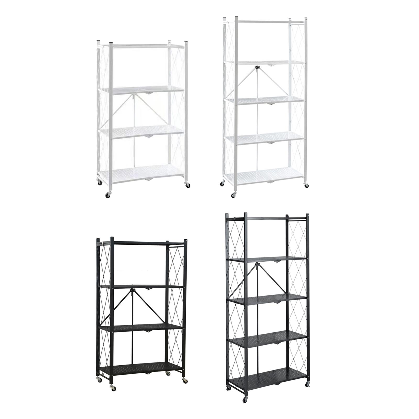 Home Bar Shelves - Foldable Bookshelf Book Case Corner Shelf