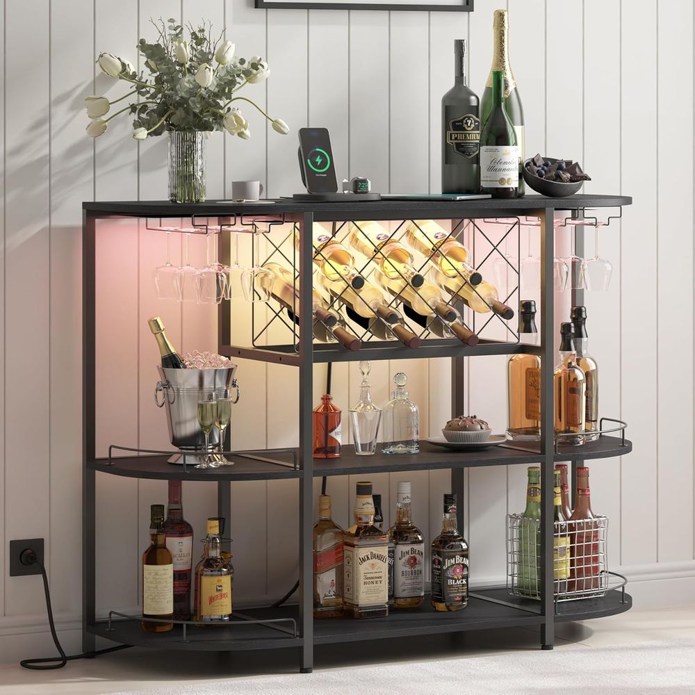Black 3-Tier Coffee Table with - огляд і ціна Home Bar And Kitchen