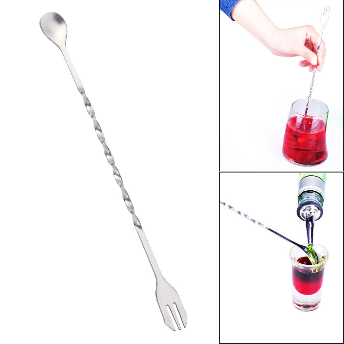 304 Stainless Steel Cocktail T - огляд і ціна Bar Spoon Twisted