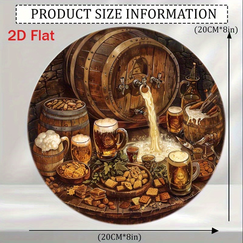 1Pc Round 2D Flat Aluminum Sig - огляд і ціна Home Bar Accessories