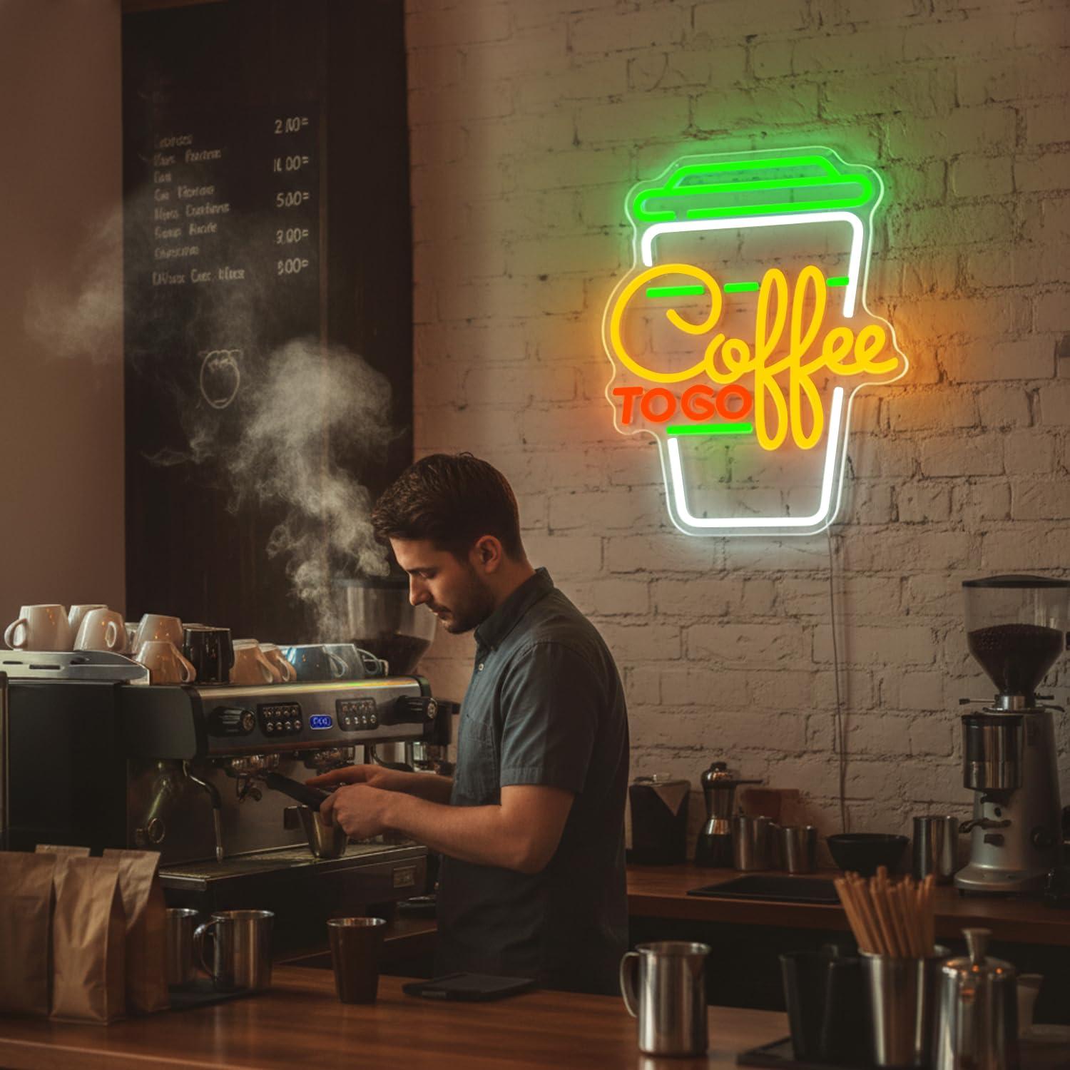 Coffee Neon Sign USB Dimmable  - огляд і ціна Home Bar And Kitchen