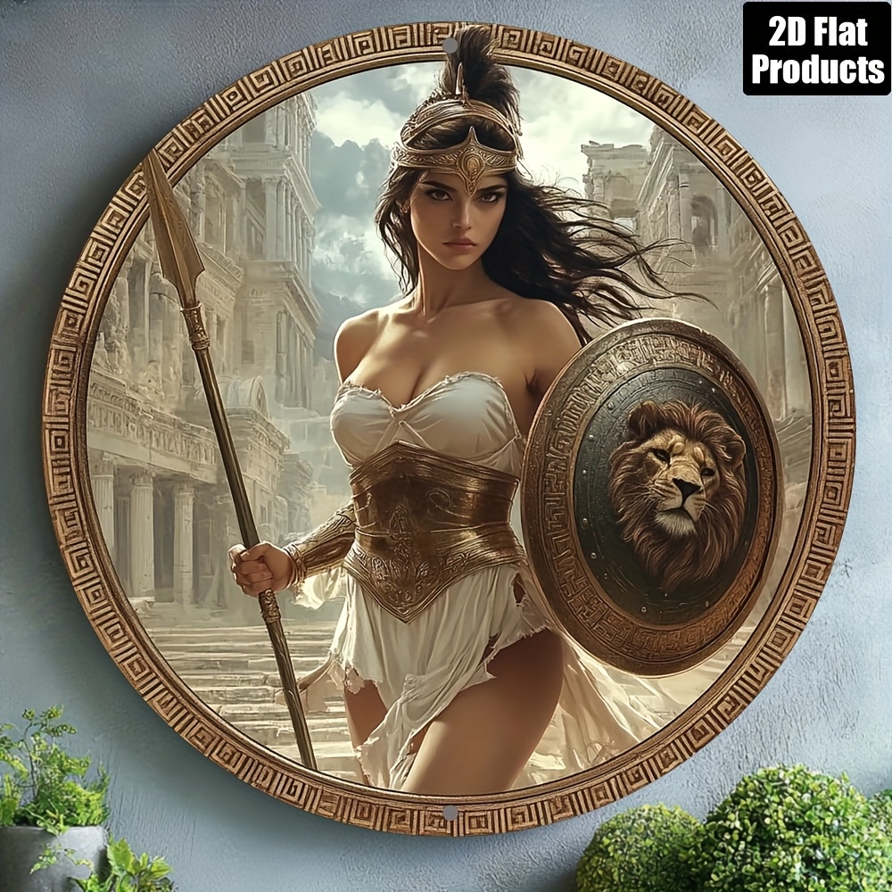 Vintage Greek Warrior Round Al - огляд і ціна Home Bar Accessories
