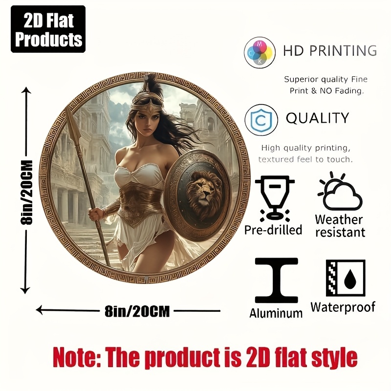 Vintage Greek Warrior Round Al - огляд і ціна Home Bar Accessories
