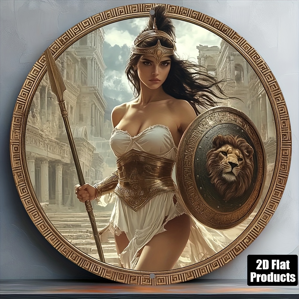 Vintage Greek Warrior Round Al - огляд і ціна Home Bar Accessories