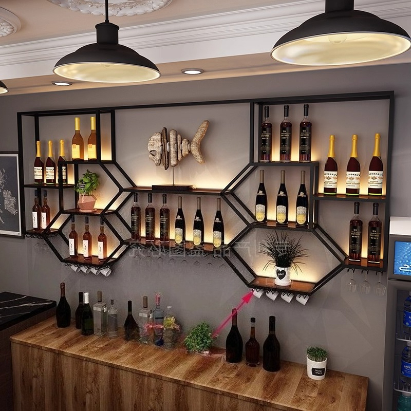 Metal Shelves Wine Cabinet Liv - огляд і ціна Home Bar Shelves