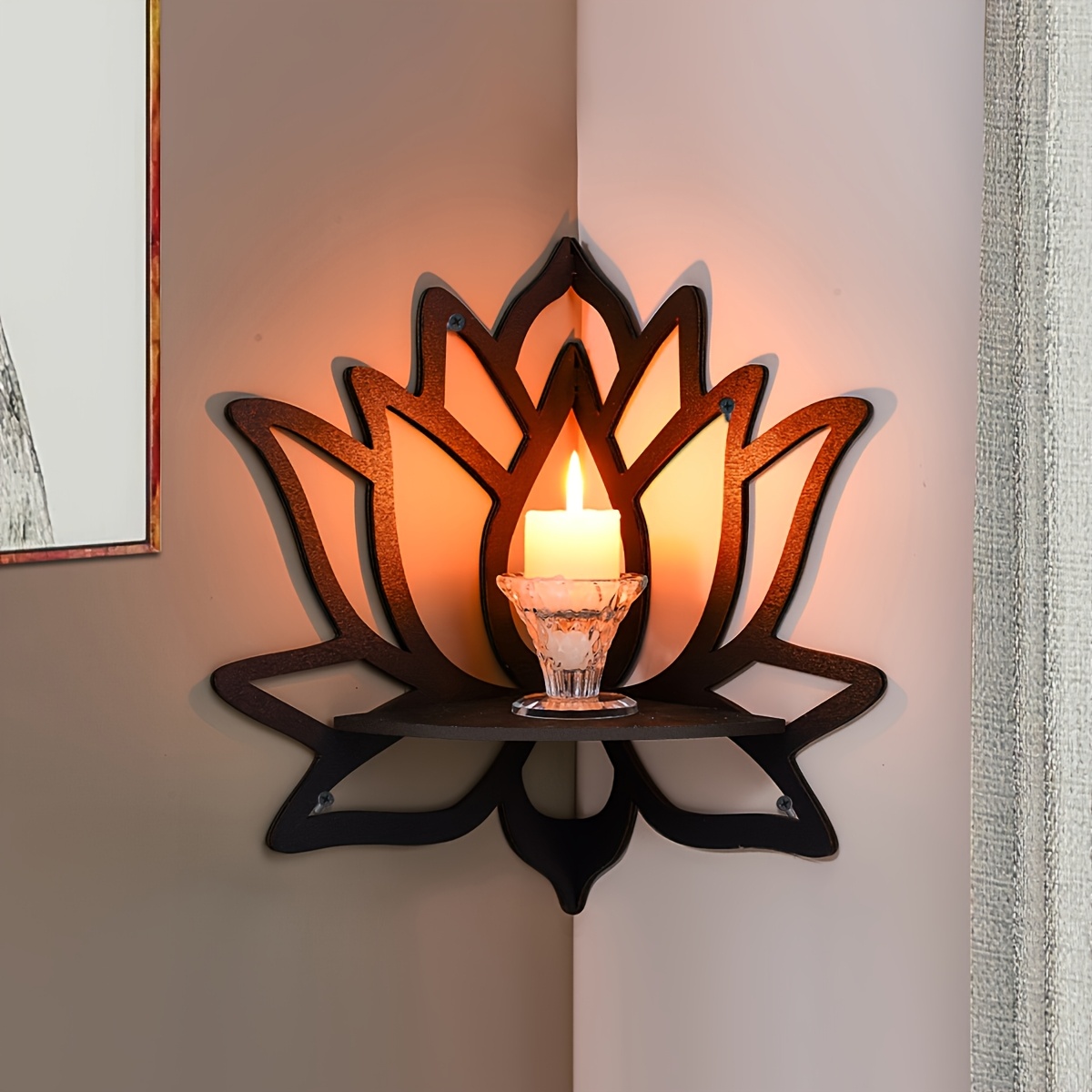 Lotus Corner Floating Shelf, H - огляд і ціна Home Bar Shelves